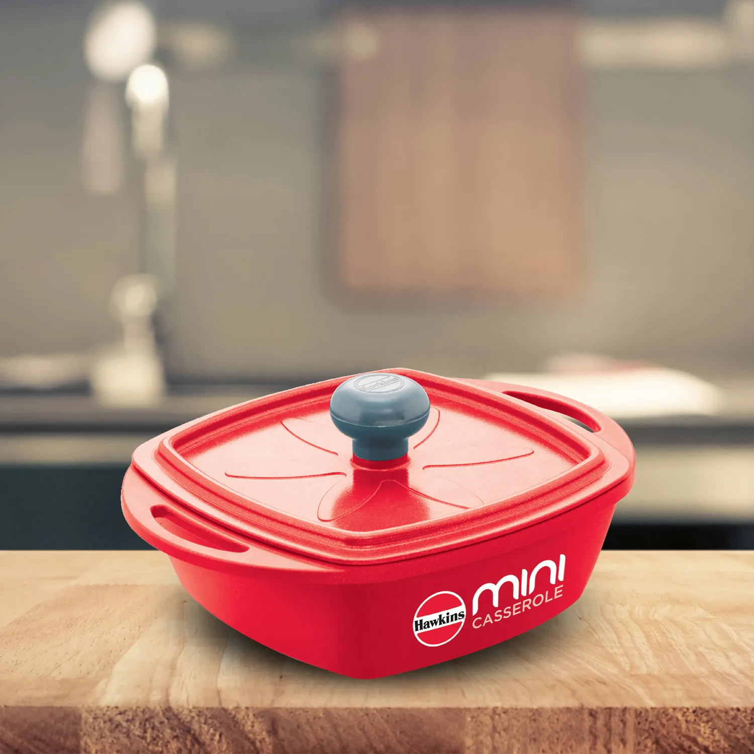 Die Cast Red Square Mini Casserole 0.75 Litre with Lid (MCSR75)