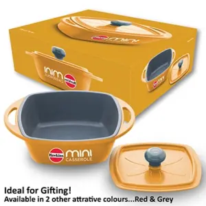 Die Cast Yellow Square Mini Casserole 0.75 Litre with Lid (MCSY75) image 2