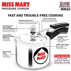 Hawkins Miss Mary 2L Pressure Cooker MM20 image 5