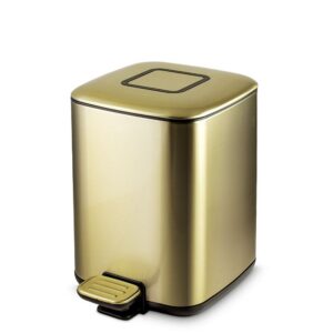 Miya Premium Stainless Steel Pedal Dustbin, 9 & 12 Litres | Fingerprint-Resistant Step Bin with Soft-Close Lid - 12 Litres, Green