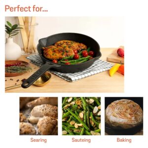 Meyer Pre-Seasoned Cast Iron Frypan / Skillet, Single Handle | 20–26 cm | Naturally Non-Stick, Induction & Gas image 3