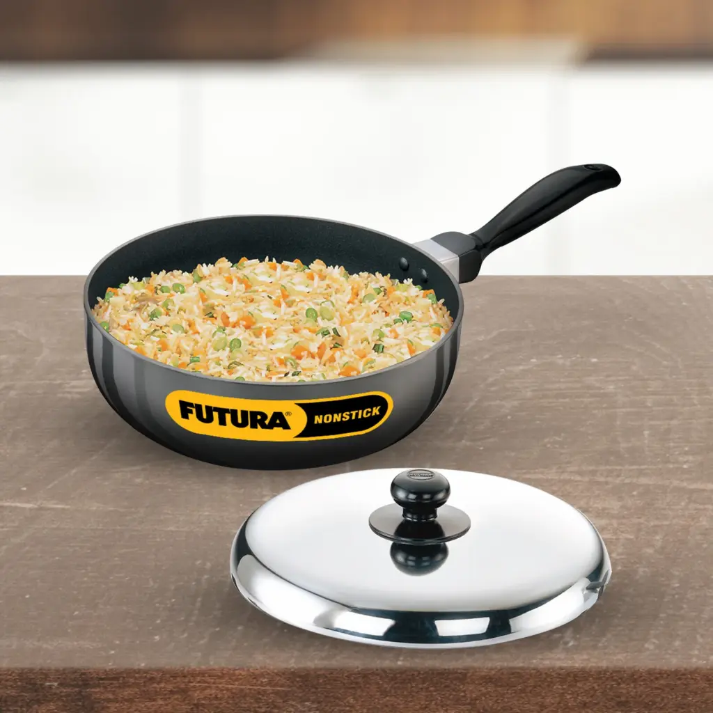 Nonstick All Purpose Pan 2.5 Litre with Stainless Steel Lid (3.25 mm Thick) (NAP25) — Bihari Di Hatti