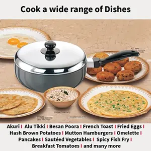 Nonstick All Purpose Pan 2.5 Litre with Stainless Steel Lid (3.25 mm Thick) (NAP25) image 5