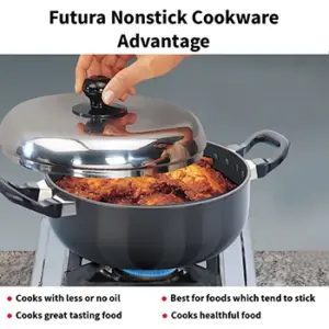 Nonstick All Purpose Pan 3 Litre with Stainless Steel Lid (3.25 mm Thick) (NAP30) image 4