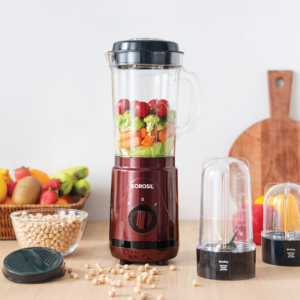 Borosil Nutrifresh NB05 Juicer Mixer Grinder, Maroon