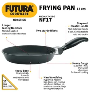 Nonstick Frying Pan 17 cm (3.25 mm Thick) (NF17) image 2