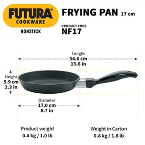 Nonstick Frying Pan 17 cm (3.25 mm Thick) (NF17) image 3