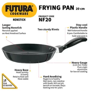 Nonstick Frying Pan 20 cm (3.25 mm Thick) (NF20) image 2