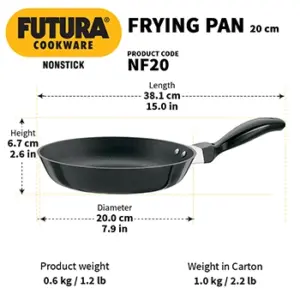 Nonstick Frying Pan 20 cm (3.25 mm Thick) (NF20) image 3