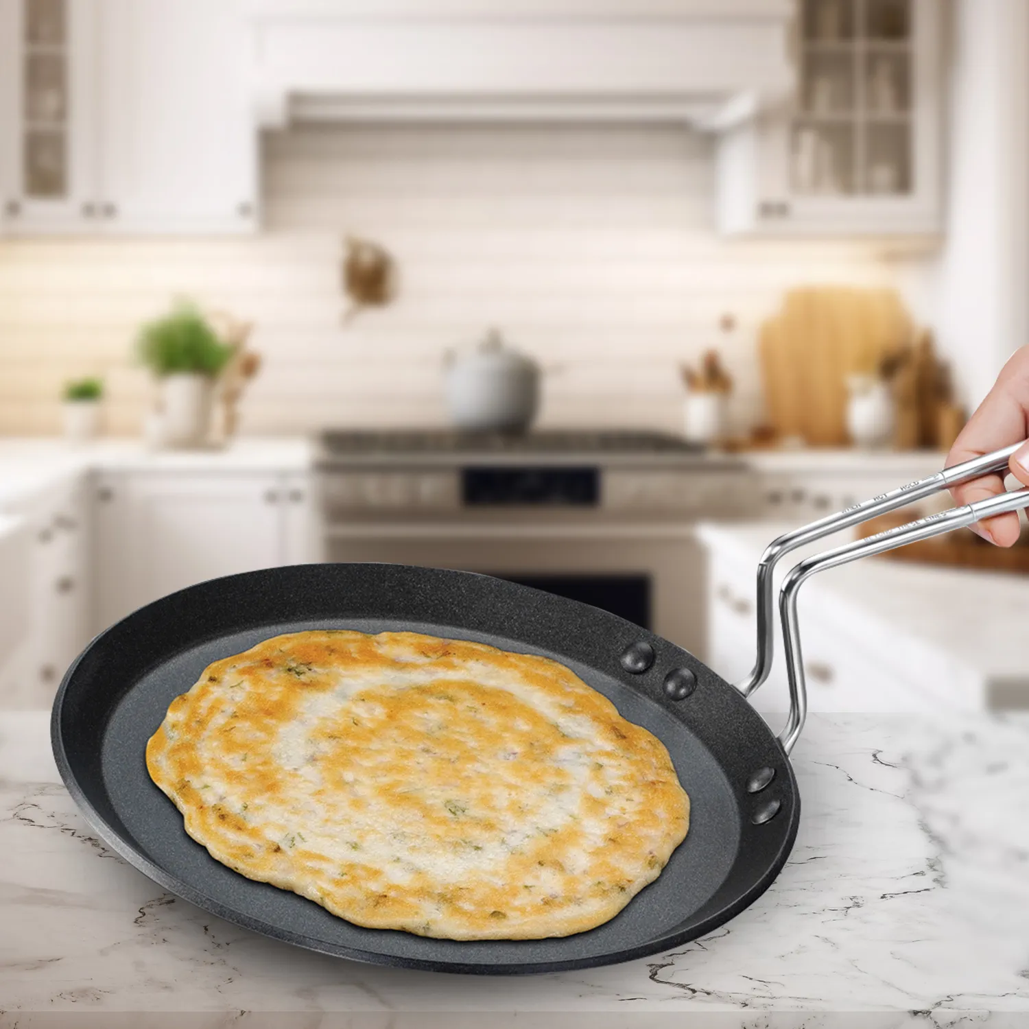 Nonstick Flat Tava 22 cm (4.06 mm Thick) (NFT22)
