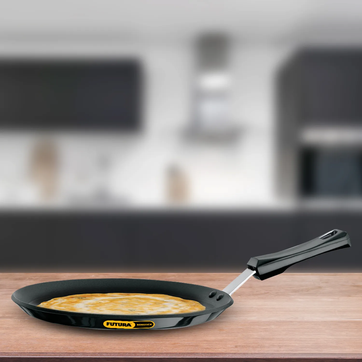 Nonstick Flat Tava 26 cm (Plastic Handle, 4.88 mm Thick) (NFT26P)