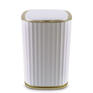 Nordic Automatic Sensor Dustbin, 7–15 Litres | Touch-Free Motion-Sensor Waste Bin | Hygienic Kitchen, Bathroom & Office Bin - 15 Litres, Gold