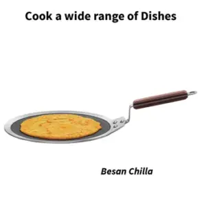 Induction Compatible SS Tri-ply Dosa Tava with Shielded Nonstick 28 cm (NSDT28) image 4