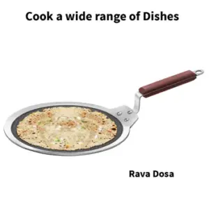 Induction Compatible SS Tri-ply Dosa Tava with Shielded Nonstick 28 cm (NSDT28) image 6