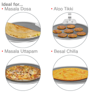 Induction Compatible SS Tri-ply Dosa Tava with Shielded Nonstick 30 cm (NSDT30) image 4