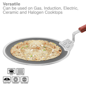 Induction Compatible SS Tri-ply Dosa Tava with Shielded Nonstick 30 cm (NSDT30) image 5