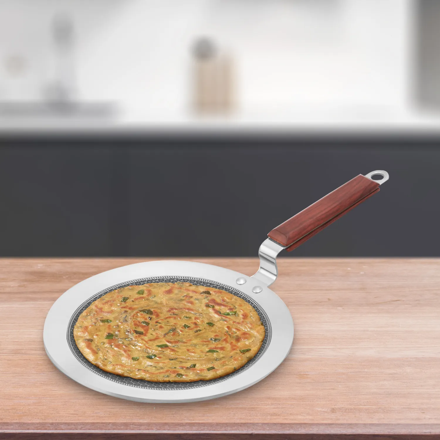 Induction Compatible SS Tri-ply Tava with Shielded Nonstick 24 cm (NSPT24)