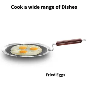 Induction Compatible SS Tri-ply Tava with Shielded Nonstick 26 cm (NSPT26) image 5