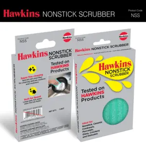 Hawkins Nonstick Scrubber, Non-Scratch Polyester Cleaning Pad, Safe for Nonstick, Ceramic, Glass & Delicate Surfaces, Large Size for Fast Cleaning (NSS) image 6