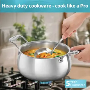 Induction Compatible SS Tri-ply PRO Handi 4 Litre with Stainless Steel Lid (PSH40S) image 2