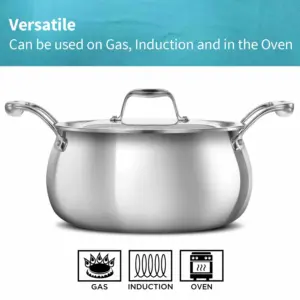 Induction Compatible SS Tri-ply PRO Handi 4 Litre with Stainless Steel Lid (PSH40S) image 3