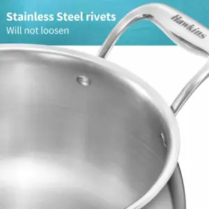Induction Compatible SS Tri-ply PRO Handi 4 Litre with Stainless Steel Lid (PSH40S) image 4