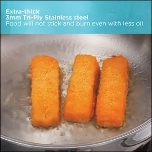 Induction Compatible SS Tri-ply PRO Deep-Fry Pan 5 Litre with Stainless Steel Lid (PSK50S) image 3