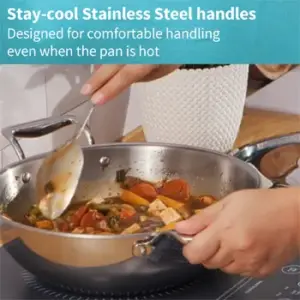 Induction Compatible SS Tri-ply PRO Deep-Fry Pan 6 Litre with Stainless Steel Lid (PSK60S) image 4