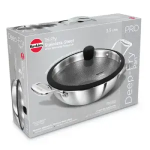 Induction Compatible SS Tri-ply Sheilded PRO Deep-Fry Pan 3.5 Litre with Glass Lid (PSNK35G) image 6