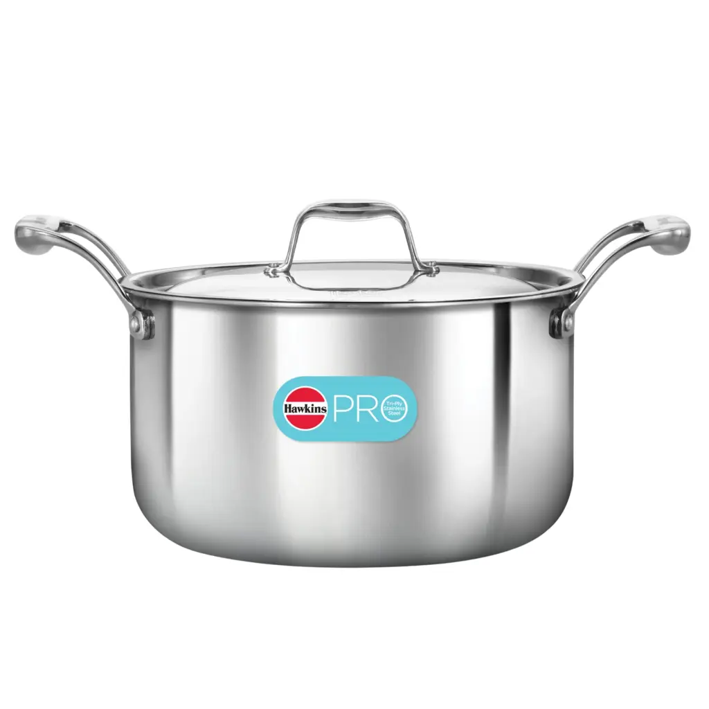 Induction Compatible SS Tri-ply PRO Stewpot 5 Litre with Stainless Steel Lid (PSST50S) — Bihari Di Hatti