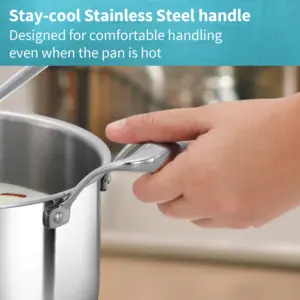 Induction Compatible SS Tri-ply PRO Stewpot 5 Litre with Stainless Steel Lid (PSST50S) image 5