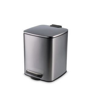Ranger Pedal Dustbin, 6 & 8 Litres | Step Waste Bin with Soft-Close Lid & Removable Inner Bucket - 6 Litres, Matte Satin