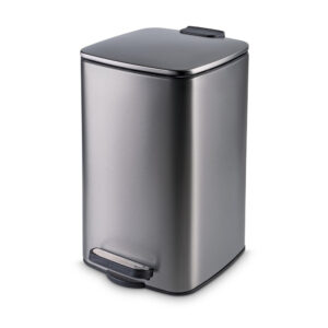 Ranger Pedal Dustbin, 6 & 8 Litres | Step Waste Bin with Soft-Close Lid & Removable Inner Bucket - 8 Litres, Matte Satin