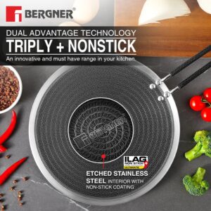 Bergner Hi-Tech Giro Tri-Ply 26cm Non-Stick Roti Tawa, Induction image 6