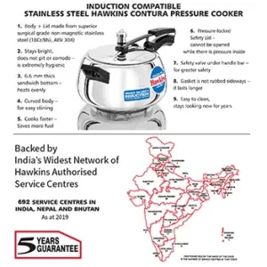 Hawkins Stainless Steel Contura 5 Litre (SSC50) image 3