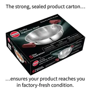 Induction Compatible SS Tri-ply Deep Kadhai 1.5 Litre (3 mm Thick) (SSD15) image 4