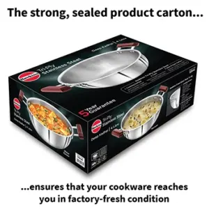 Induction Compatible SS Tri-ply Deep Kadhai 4 Litre (SSK40) image 6