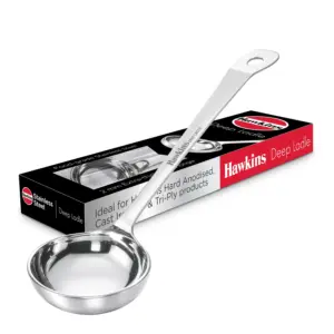 Hawkins 80 ml Deep Stainless Steel Ladle, Heavy Gauge, Durable One-Piece Design, Long Handle with Hanging Loop, Ideal for Serving Dal, Curry & Soup (SSPTDL) image 7