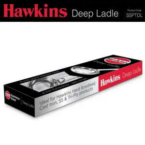 Hawkins 80 ml Deep Stainless Steel Ladle, Heavy Gauge, Durable One-Piece Design, Long Handle with Hanging Loop, Ideal for Serving Dal, Curry & Soup (SSPTDL) image 6