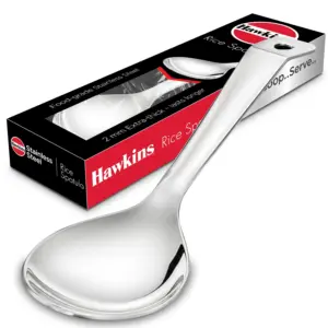 Hawkins Stainless Steel Rice Spatula, Heavy Gauge Food Grade Stainless Steel, Broad Serving Spoon, Ideal for Rice, Biryani, Pulao & Serving (SSPTR) image 7