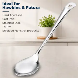 Hawkins Stainless Steel Stir-Fry Spatula, Heavy Gauge Food Grade Stainless Steel, Long Ergonomic Handle, Ideal for Stirring, Mixing & Cooking (SSPTSF) image 4