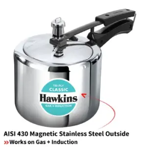 Hawkins Classic Tri-Ply Stainless Steel 3 Litre Tall (SSTCL3T) image 4