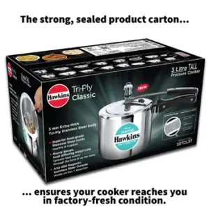 Hawkins Classic Tri-Ply Stainless Steel 3 Litre Tall (SSTCL3T) image 6