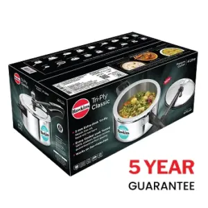 Hawkins Triply 4L Classic Pressure Cooker SSTCL40, Silver image 6