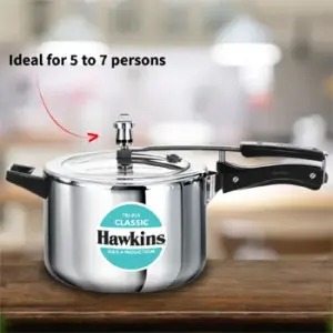 Hawkins Classic 5 L Tri-Ply Pressure Cooker – Gas & Induction image 2