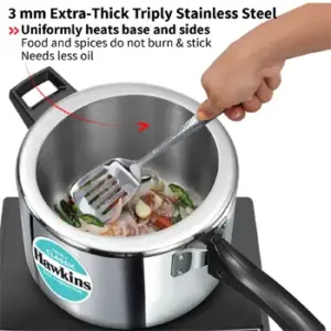 Hawkins Classic 5 L Tri-Ply Pressure Cooker – Gas & Induction image 3