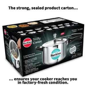 Hawkins Classic 5 L Tri-Ply Pressure Cooker – Gas & Induction image 6