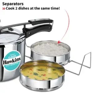 Hawkins Classic Tri-Ply Stainless Steel 5 Litre with Separators (SSTCL51) image 3