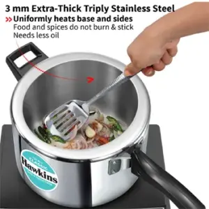 Hawkins Classic Tri-Ply Stainless Steel 5 Litre with Separators (SSTCL51) image 4