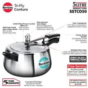Hawkins Contura Tri-Ply Stainless Steel 5 Litre (SSTCO50) image 5